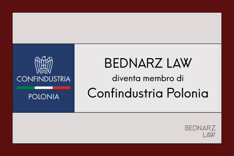 BEDNARZ LAW entra a far parte di Confindustria Polonia