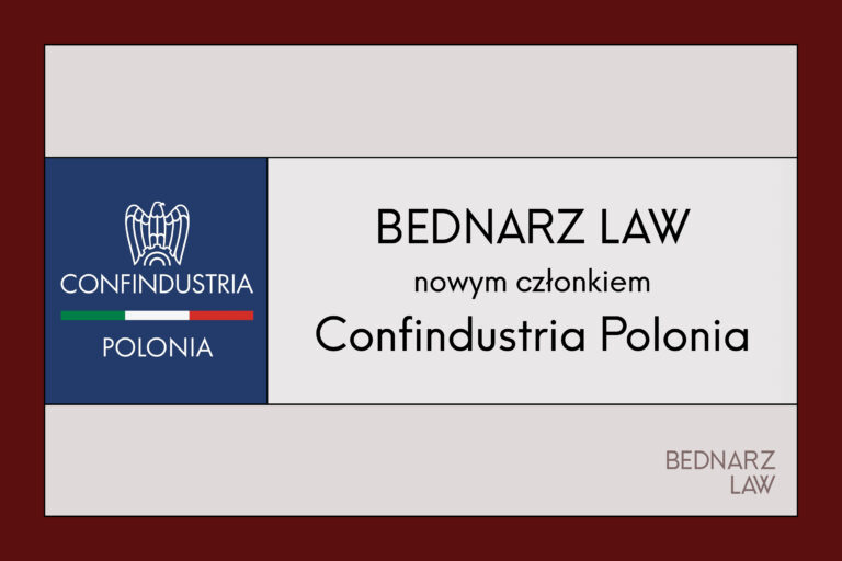 BEDNARZ LAW dołącza do Confindustria Polonia